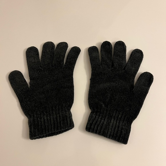 $3 Add-On Women’s Chenille Winter Gloves Dark Grey Warm Stretchy Outdoor Wear - Picture 2 of 2